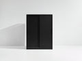 Kleiderschrank aus Holz 120 x 55 x 190 cm - Schwarz - 2 Schiebetüren im minimalistischen Design